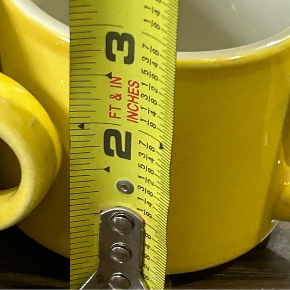 Treasure Chest Vancouver ovenware stoneware espresso mugs coffee set 4 yellow - Picture 7 of 11